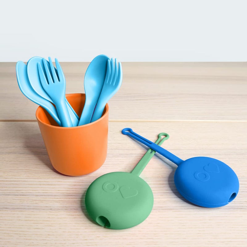 Omie OmieBox Utensil Refill Pack for OmiePod - Matches Capri Blue, Sunrise Orange or Mint Green OmieBox Utensil Set with Case - Reusable, Travel, Lunch Boxes - 3 spoons + 3 forks | PODS NOT INCLUDED - Image 4