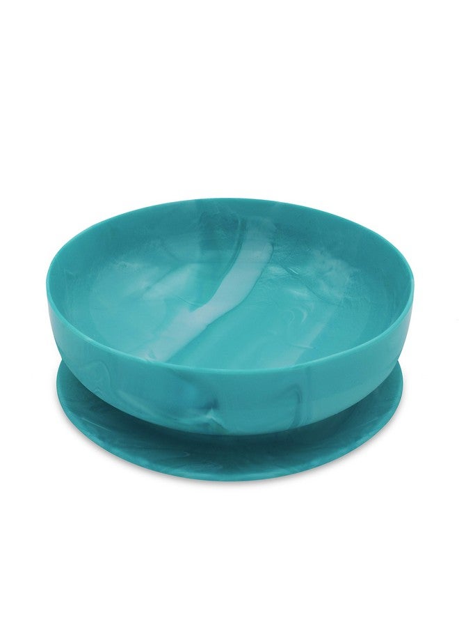 ChooMee Baby Suction Bowl Powerful Suction Grip With Firm Bowl Platinum Silicone Bpa Free Large 1 Ct Aqua - Image 1