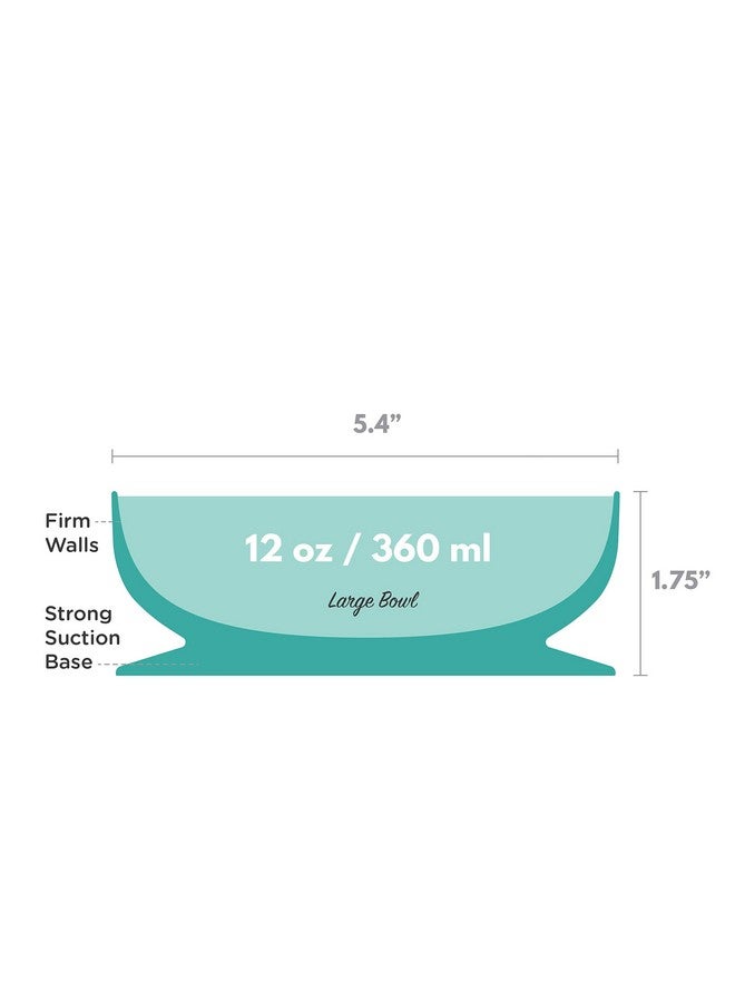 ChooMee Baby Suction Bowl Powerful Suction Grip With Firm Bowl Platinum Silicone Bpa Free Large 1 Ct Aqua - Image 4