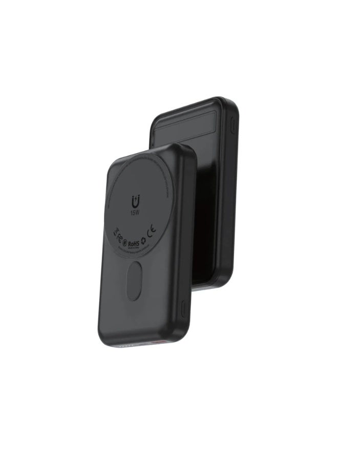 GREEN LION Lagos 10000mAh MagSafe Power Bank 20W / Strong Adsorption / Built-in Stand Powerbank 10000 mAh- Black - Image 1