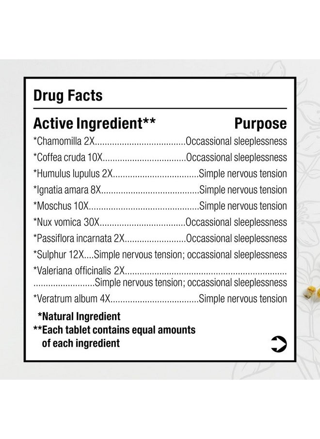 MediNatura BHI Calming Stress Relief Blend 10 Natural Active Ingredients Help Restore Balance, Support Calm Mood & Sleep - Relax Mind & Body with Passionflower Chamomile & Valerian Root - 100 Tablets  - Image 2
