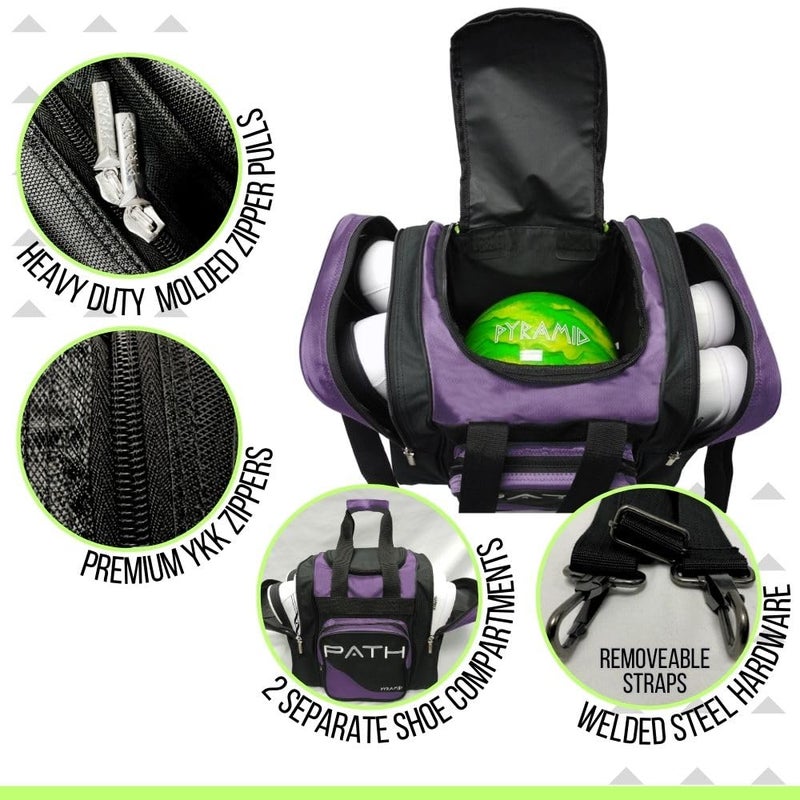 Pyramid Path Pro Deluxe Single Tote - Black/Purple - Image 3