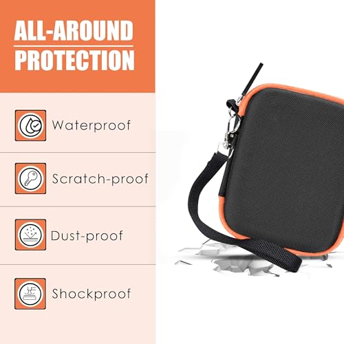 Gadgetbite SSD Case Cover Compatible for Samsung T7 / T7 Touch Portable SSD, Shockproof Storage Travel Organizer for T7 Touch 500GB 1TB 2TB (Orange) - Image 2