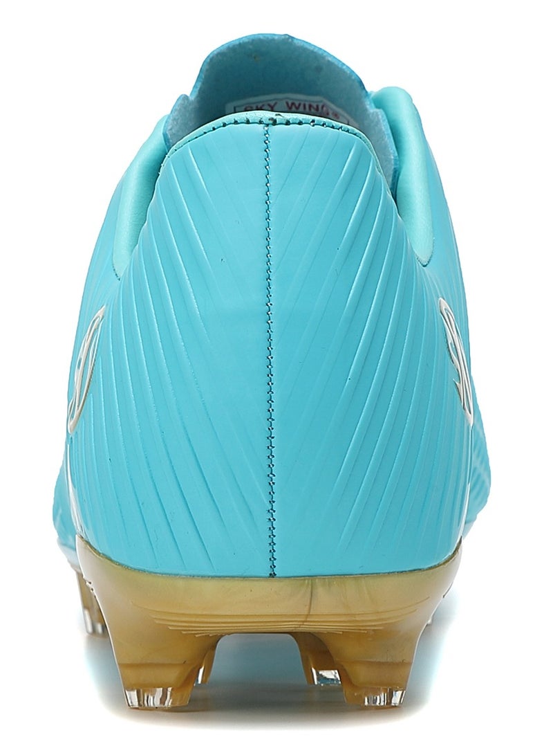 SKY WING Men And Women Soccer Shoes Adults FG Sole Sport Shoes Flexible Athletic Outdoor Cleats Lace Up Light Weight Training Football Shoes Mood Gold - Image 4