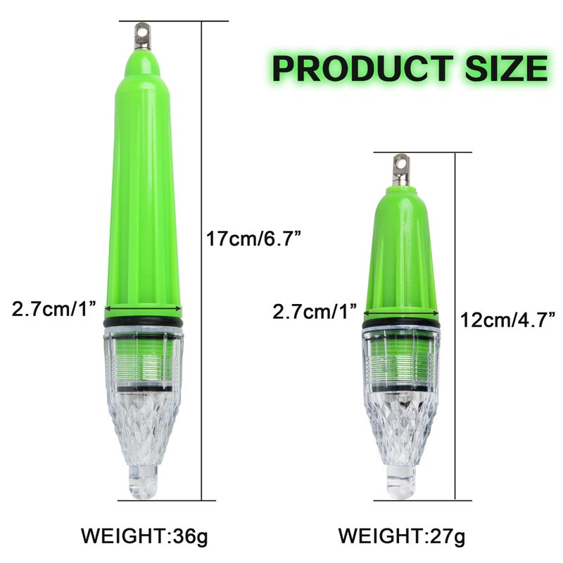 OROOTL LED Fishing Light Deep Drop Fishing Lights Waterproof Underwater Fishing Lights Attractive Glow Bait Lure Lamp Green White Red Blue Night Fishing Tools for Saltwater Freshwater, Green - Image 5