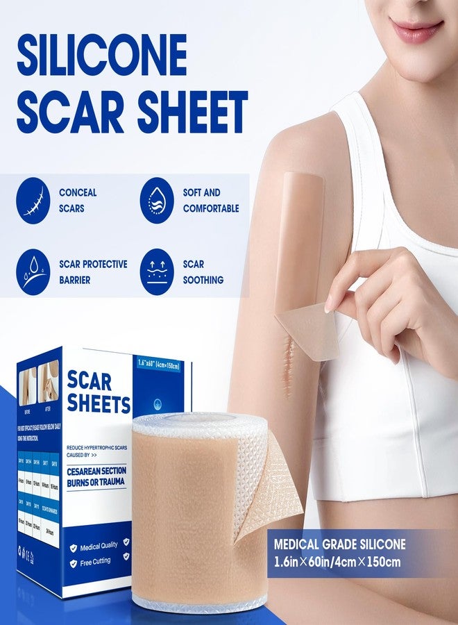 ALLGLAM Medical Silicone Scar Tape, 1.6″ x 60″ Roll - Image 2