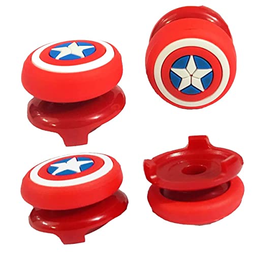 PSS FPS Thumbstick Extender for PS4 /PS5 Controller Caps Cover Silicone Analog Joystick Rubber Grip for PS5 PS4 Controller 2 PCS (Red/White) - Image 2