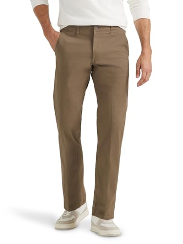 Lee Men's Extreme Motion Flat Front Regular Straight Pant Woodspice 34W x 32L - Image 4