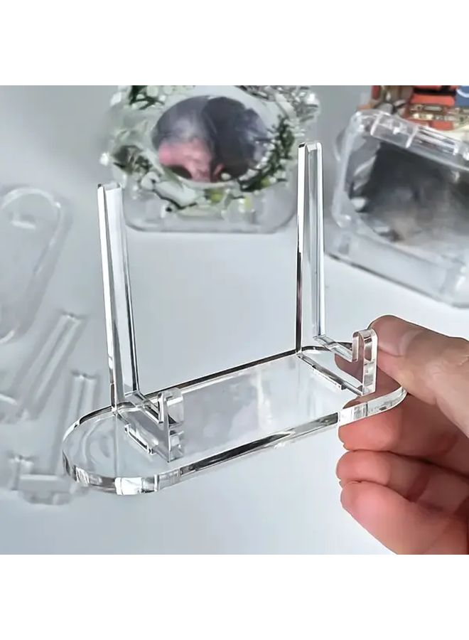 12 Piece Clear Card Display Rack Desktop Stand And Organizer For Home Decor - Image 4