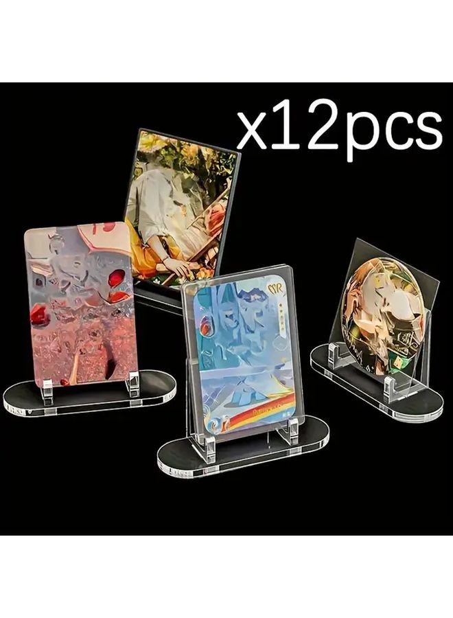 12 Piece Clear Card Display Rack Desktop Stand And Organizer For Home Decor - Image 2