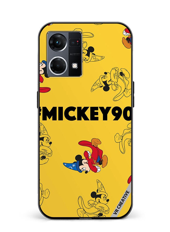 VR CREATIVE Protective Case Cover For Oppo Reno8 4G Mickey 90 Design Multicolour - Image 1