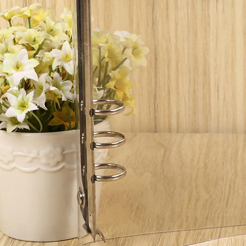 Clear PVC A6 Notebook Cover Snap Design Lightweight Durable For School Office - Image 3