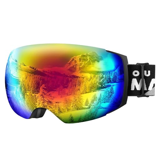 OutdoorMaster Ski Goggles PRO - Frameless, Interchangeable Lens 100% UV400 Protection Snow Goggles for Men & Women (VLT 15% Colourful Lens Free Protective Case) - Image 1