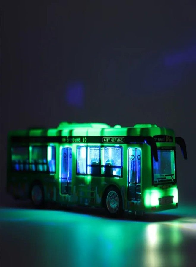 DEOXY Diecast Alloy Plastic School inertial Bus Toy for Kids Simulation Light Music Open Door Collection Friction Bus Toys for Boy Kids (Yellow, Oange 2 Colour - Color Sent as Per Stock) - Image 4