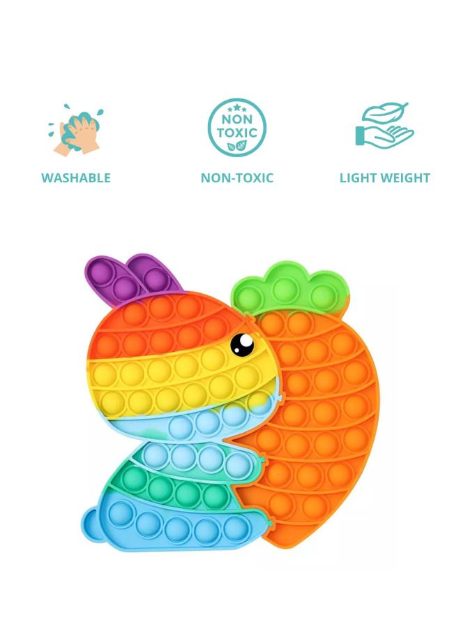 Push Pop Bubble Fidget Toy Silicone Animal Sensory Squeeze Toy Stress Relief Anti-Anxiety ADHD Autism Special Fidget Popper Gift for Kids and Adults Rabbit C  - Image 2