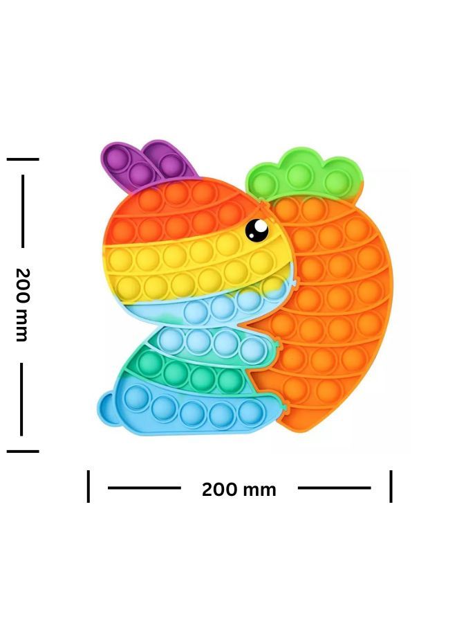 Push Pop Bubble Fidget Toy Silicone Animal Sensory Squeeze Toy Stress Relief Anti-Anxiety ADHD Autism Special Fidget Popper Gift for Kids and Adults Rabbit C  - Image 3