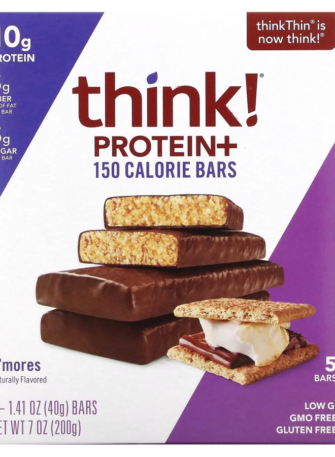 Think Protein+ 150 Calorie Bars S'mores 5 Bars 1.41 oz (40 g) Each