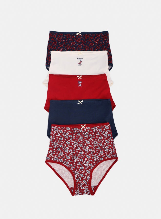 Carina Pack of 5 Colored Full Brief Panties - Image 1