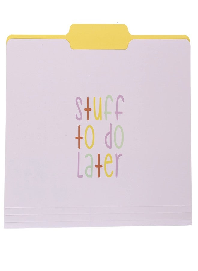 Graphique Designer “Trying My Best” File Folders | Set of 9 (3 Designs) | Letter Size Organizers | Decorative Office Supplies | Durable Coated Cardstock | 1/3-Cut Tabs - Image 4
