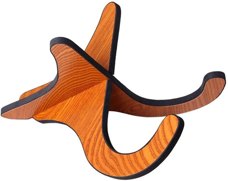 MEETOZ Detachable Wooden Ukelele Stand, Holder Musical Instrument Stand Concert Portable Non-Slip Violin Wood Stand for Small Guitar, Violin, Banjo (Brown) - Image 5