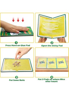 YOUGE 6-Pack Mouse Rat Glue Trap, Strongly Adhesive Sticky Glue Traps for Mice, Mouse Sticky Traps, Mouse Glue Traps, Sticky Rat Traps Indoor and Outdoor  - Image 3