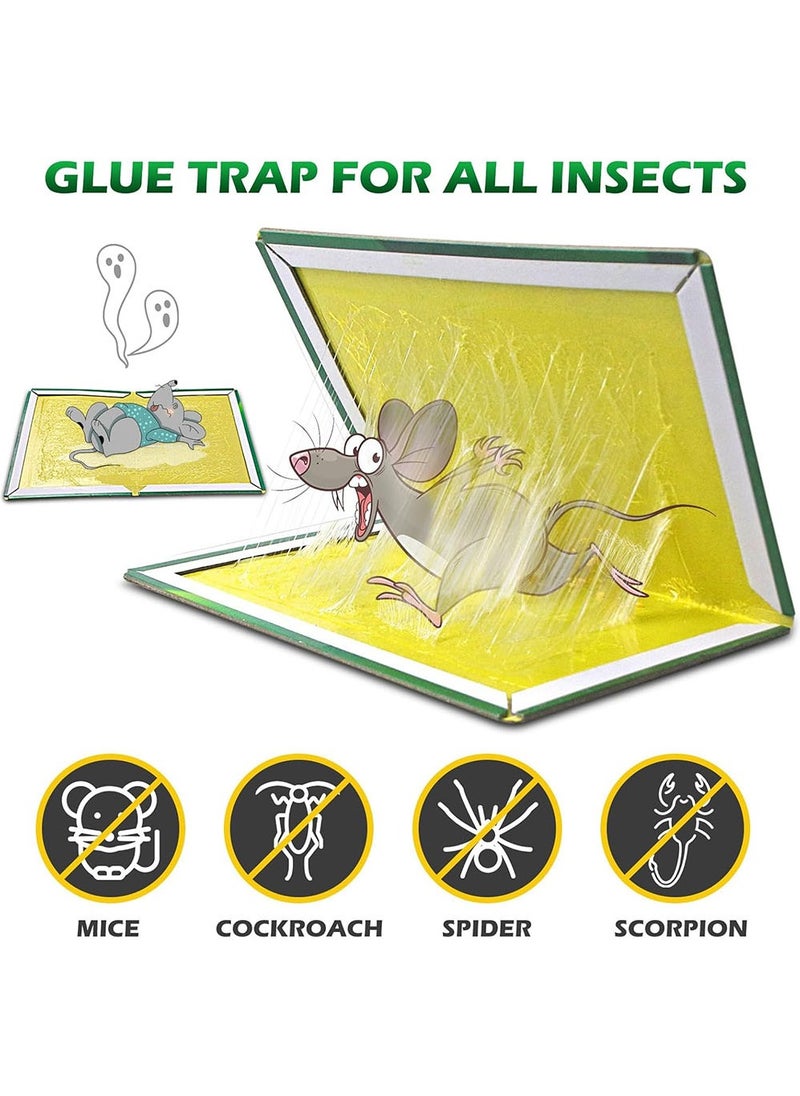 YOUGE - 6-Pack Mouse Rat Glue Trap, Strongly Adhesive Sticky Glue Traps for Mice, Mouse Sticky Traps, Mouse Glue Traps, Sticky Rat Traps Indoor and Outdoor - Image 1