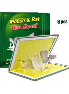 YOUGE 6-Pack Mouse Rat Glue Trap, Strongly Adhesive Sticky Glue Traps for Mice, Mouse Sticky Traps, Mouse Glue Traps, Sticky Rat Traps Indoor and Outdoor  - Image 1