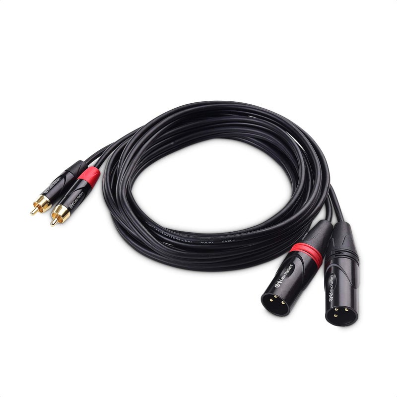 Cable Matters Dual RCA to XLR Unbalanced Interconnect Cable 10 ft, 2 RCA to XLR Male Cable (Dual XLR to RCA Cable) - 10 Feet - Image 4