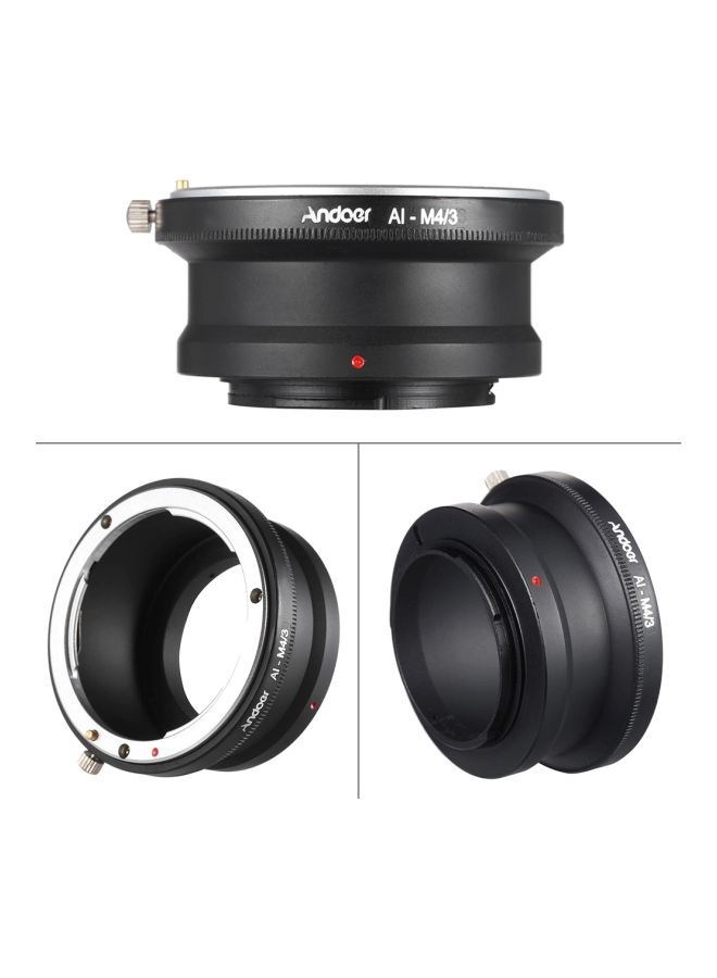 Adapter Ring For Nikon D Series AI-Mount Lens/Panasonic Olympus M4/3 Black/Silver - Image 4