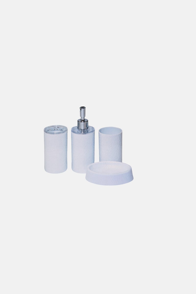 Bath Bliss 4 Pieces Hammered Texture Bath Accessory Set, Assorted  - Image 1