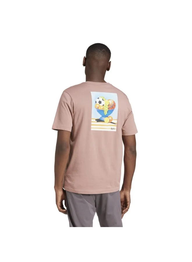 adidas تي شيرت تدريب أديداس M L SL BOWL T أحمر للرجال - XS