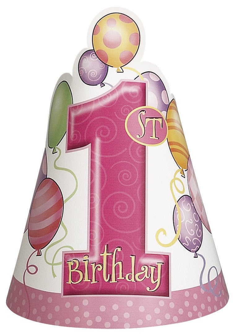 Unique First Birthday Pink Balloons High Chair Kit - (1 Set) | All-Inclusive Decor Bundle with Flag Banner, Floor Mat & Plastic Bib - Ideal for Memorable 1st Birthday Celebration - Image 3