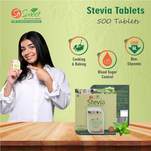 So Sweet Stevia Tablets Sugar Free Natural Zero Calorie Sweetener (Pack of 2, 600 Tablets) - Image 4