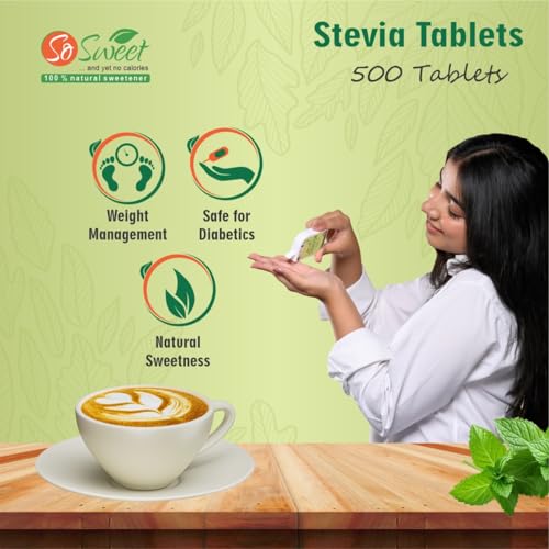 So Sweet Stevia Tablets Sugar Free Natural Zero Calorie Sweetener (Pack of 2, 600 Tablets) - Image 5