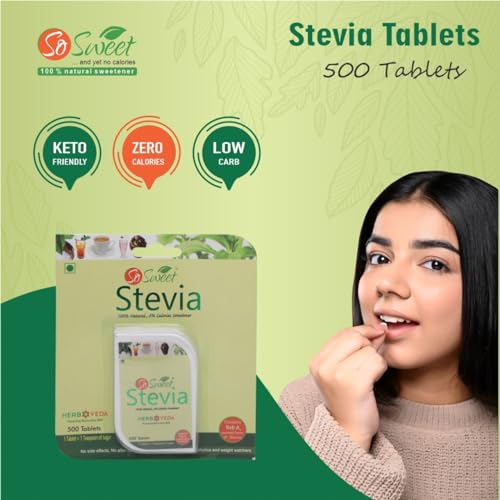 So Sweet Stevia Tablets Sugar Free Natural Zero Calorie Sweetener (Pack of 2, 600 Tablets) - Image 3