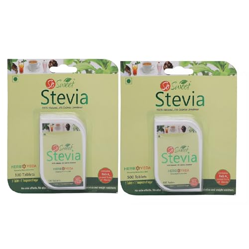 So Sweet Stevia Tablets Sugar Free Natural Zero Calorie Sweetener (Pack of 2, 600 Tablets) - Image 1