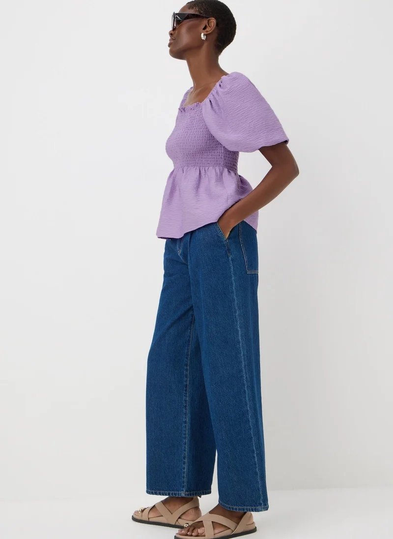 Matalan Lilac Shirred Blouse Top