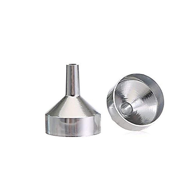 OZXCHIXU OZXCHIXU TM Silver Small Aluminum Metal Funnels for Filling Small Mini Bottles or Containers 6