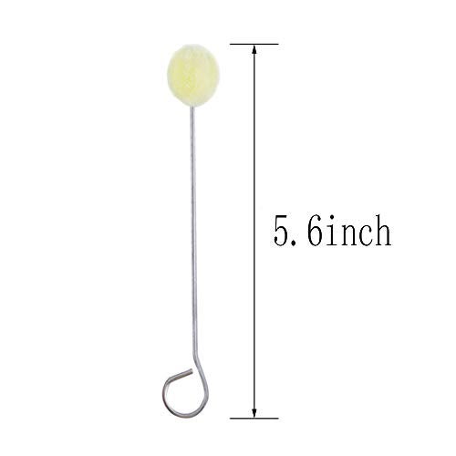 BUTUZE 100 Pcs Wool Daubers Ball Brush Leather Dye Tool with Metal Handle Wool Daubers for Leather Dyes for DIY Crafts Projects - Image 2