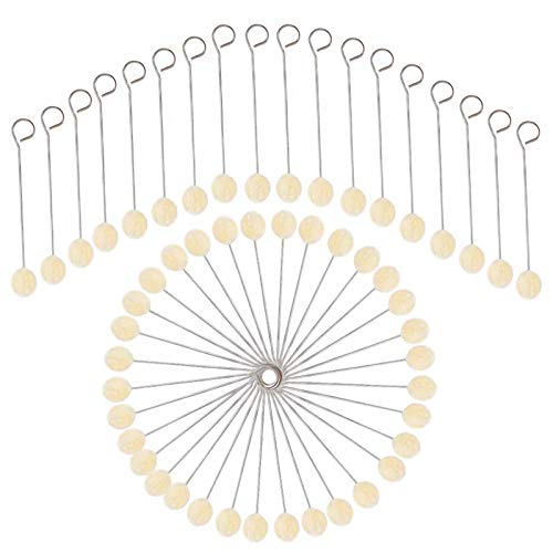 BUTUZE 100 Pcs Wool Daubers Ball Brush Leather Dye Tool with Metal Handle Wool Daubers for Leather Dyes for DIY Crafts Projects - Image 1