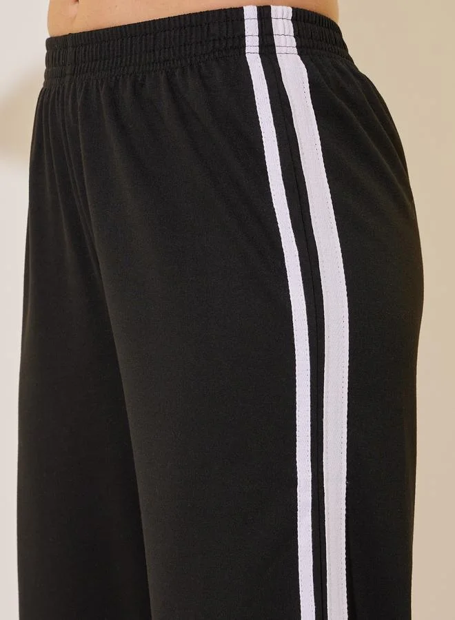 Take Two Take Two Solid Side Wide Leg Pants