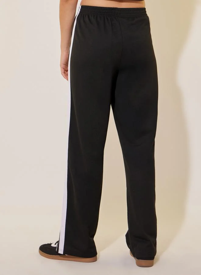 Take Two Take Two Solid Side Wide Leg Pants