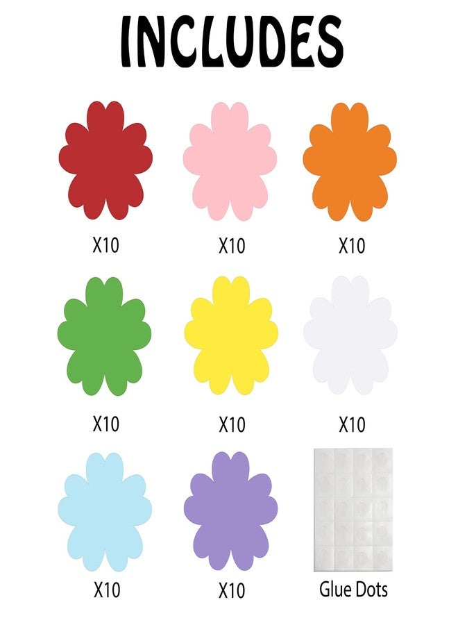UNIIDECO 80 pcs Petal Shape Cutouts, UNIIDECO Bulletin Board Decorations Cardboard Cut Outs, Classroom Decor Kid Teachers DIY Crafts Projects Supplies, Cardstock Party Decoration for Wall - Image 5