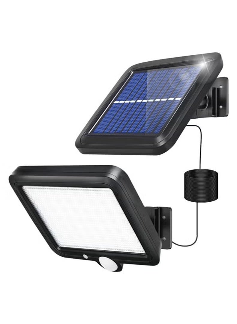 كشاف إضاءة يعمل بالطاقة الشمسية بتقنية LED، مصباح خارجي مزود بـ 56 مصباح LED، مزود بمستشعر حركة، مقاوم للماء بمعيار IP65، زاوية إضاءة 120 درجة، مصباح جداري شمسي للحديقة - Image 1