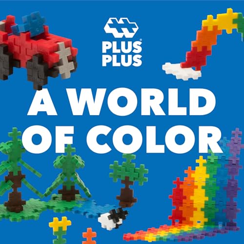 Plus-Plus PLUS PLUS - Open Play Set - 600 Piece - Basic Color Mix, Construction Building Stem Toy, Interlocking Mini Puzzle Blocks for Kids - Image 5