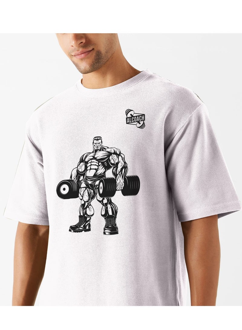 ALCOACH Bodybuilding - Men's Sports T-Shirt Made of Pure Cotton, Designed for Comfort and Style, Perfect for All Bodybuilding and Sports Activities - Image 2