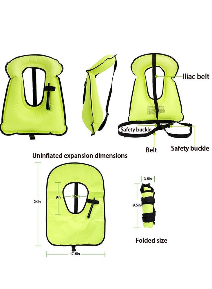 سترة نجاة قابلة للنفخ للسباحة والغطس للبالغين - Image 3