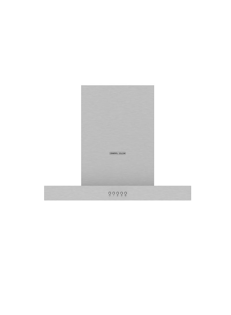 جنرال جولدن شفاط طبخ جنرال جولدين 60×45 سم، جداري، ستانلس ستيل، نوع T، فضي، 5 فلاتر، 3 سرعات، - Image 3