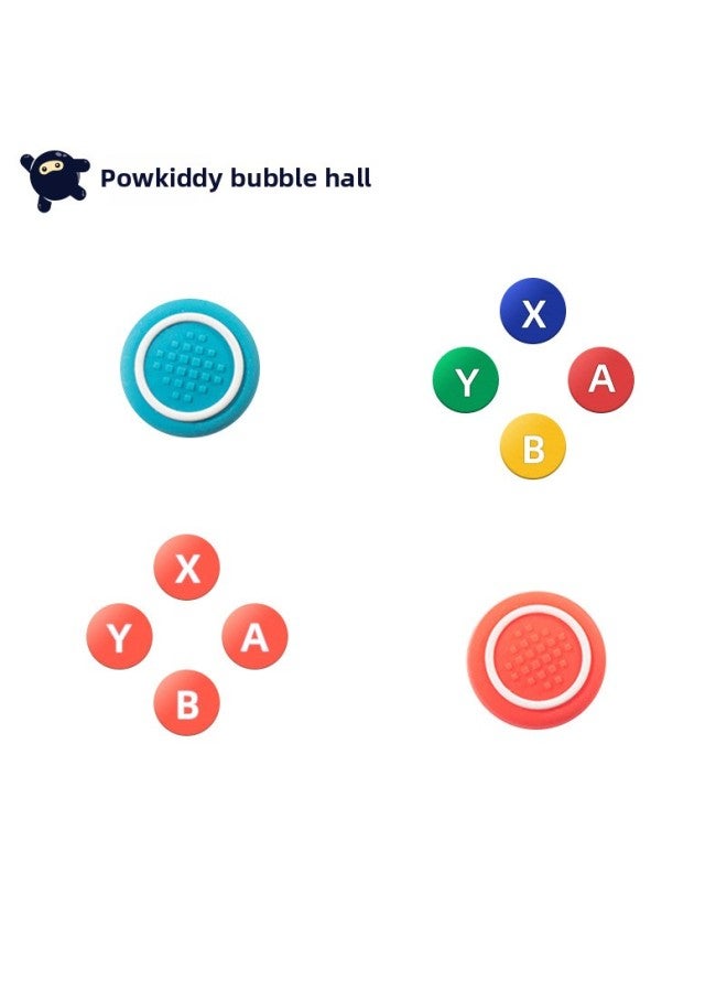 Powkiddy Bubble Machine Hall X55 X70 RGB20S Palm Machine Accessories Decorative Color Key Stickers Handle Rocker Cap-Model:Abxy Color Key + Abxy Blue Key + Dongsen Rocker Cap  - Image 5
