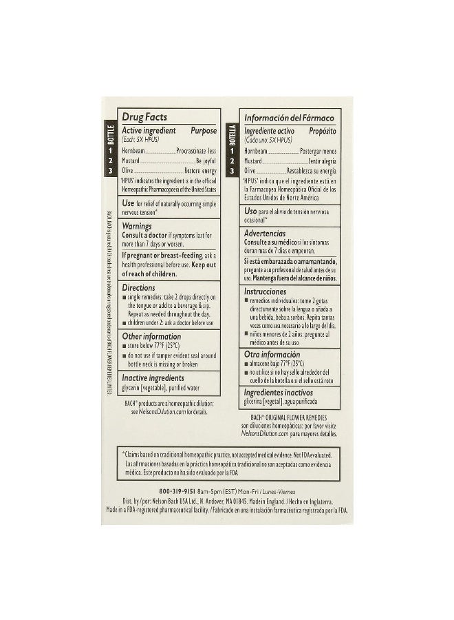 Bach, Original Flower Remedies, Mental Energy Kit, Emotional Ups & Downs, 3 Droppers, 0.35 fl oz (10 ml) Each (Packaging may vary) - Image 3